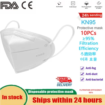 

10Pcs Masks KN 95 Mask FFP 3 ffp 2 Protective Mask respirator Safety Masks 99% Filtration Dust Particulate Pollution Protection