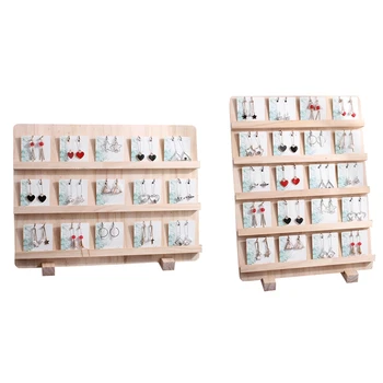 

2pcs Fashion Wood Jewelry Display Necklace Charms Jewelry Display Tray Pendant - 5 Layers & 3 Layers