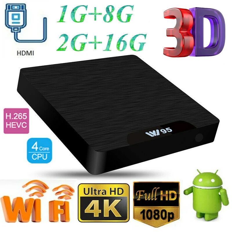 

Beelink W95 TV Box Android 7.1 Amlogic S905W Quad Core 8/16G ROM Set Top Box 2.4G Wifi H.265 HDMI2.0 Set Top Box 4K Media Player
