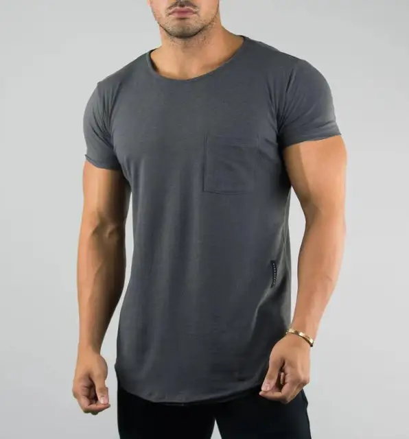 Men's O-Neck Patchwork Gym Fitness T Shirt - Men's Fitness Apparel, Men ...