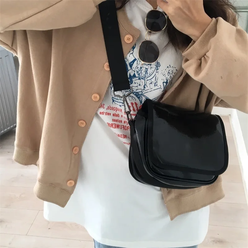 [BXX] женские сумки через плечо на одно плечо, новинка, модный дизайн, Женская универсальная однотонная сумка с широким ремнем, сумка из искусственной кожи, HE485