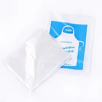 

50Pcs Adult Children Disposable Waterproof Transparent Painting Cooking Apron Sleeveless Aprons For Home Cleaning Tools