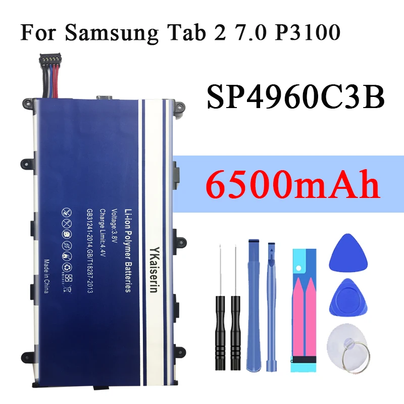 6500 мА/ч, SP4960C3B планшет Батарея для samsung Galaxy Tab 2 7,0 GT-P3110 GT-P3113 P3100 P3110 P6200 P3113 с инструмент Batteria
