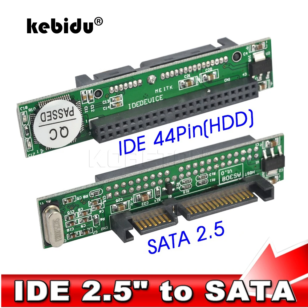 Kebidu IDE 44-контактный переходник 2 5 в SATA для ПК ATA 133 100 HDD CD DVD последовательный