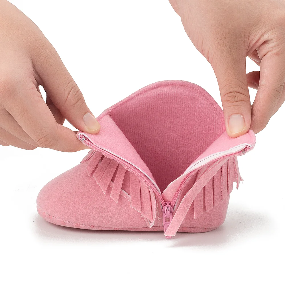 Baby Booties Infant Toddler First Walkers Soft Sole Anti-slip Boots Moccasin For Kids