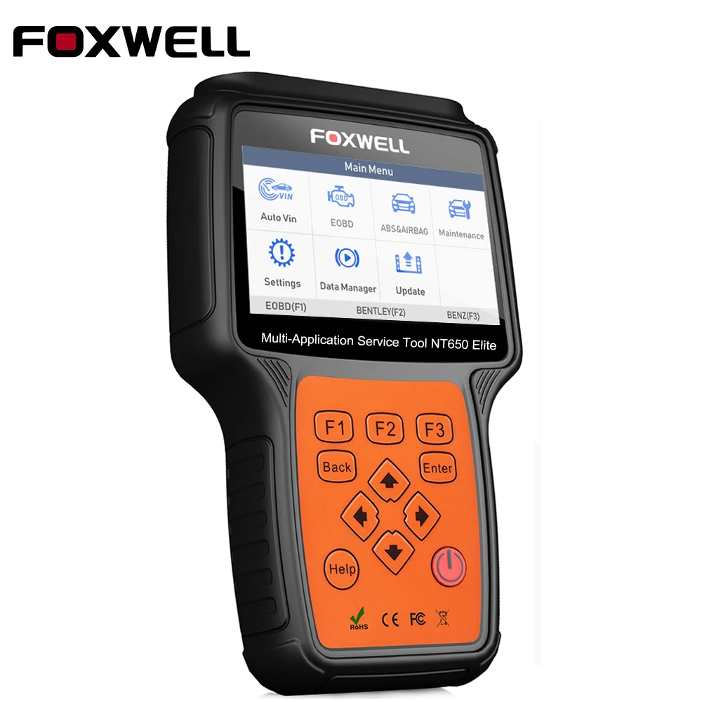 FOXWELL NT650Elite OBD2 Diagnostic Scanner DPF ABS SRS Injector TPMS Oil Reset 
