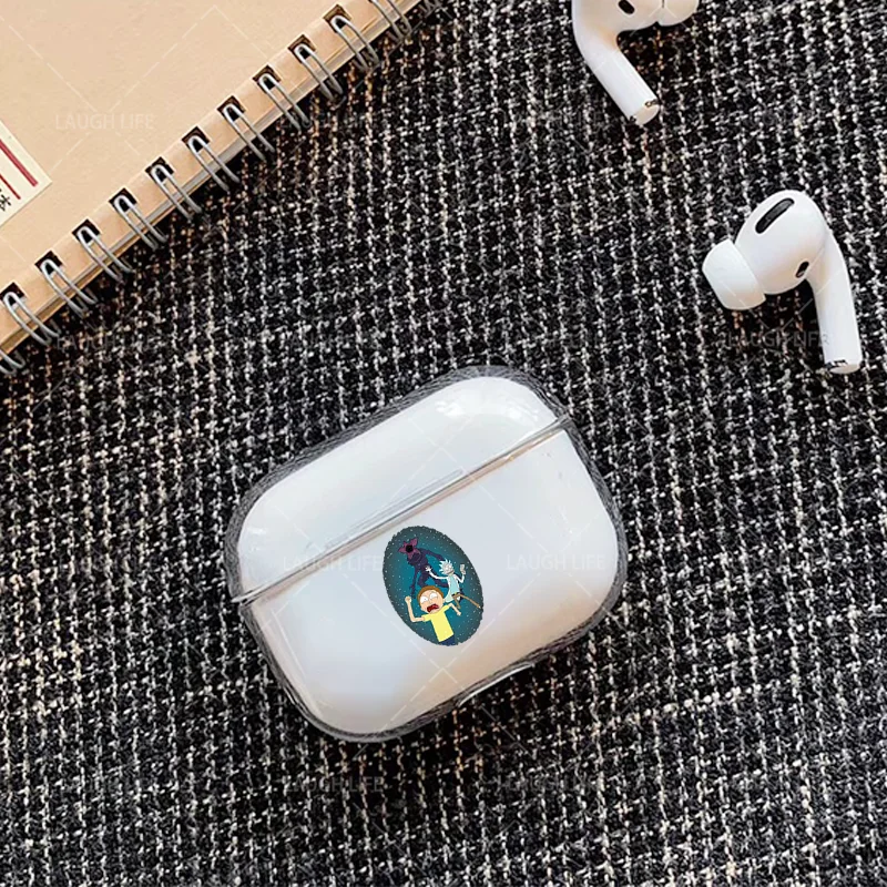 Чехол Airpods Pro с мультяшным принтом Рик и Морти, беспроводные Bluetooth наушники, милый чехол для Apple AirPods pro, силиконовый чехол для зарядки, чехол