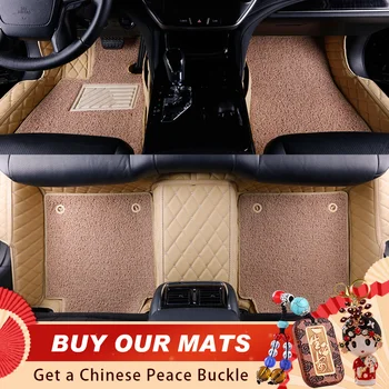 

Wire car floor mat For Toyota camry land cruiser 100 200 Prado 150 Leather Automotive interior Double layer Carpet protect mat