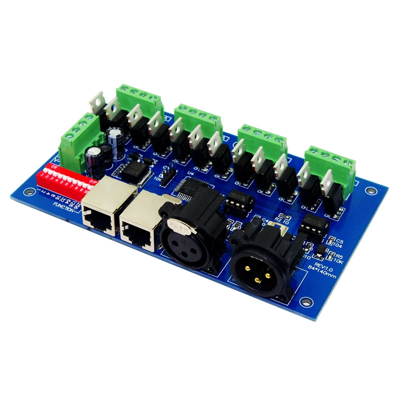 Светодиодный постоянное напряжение пластина общий анод контроллер DMX512 декодер WS DMX 12CH 18CH DC12 24V 24A|Контролеры