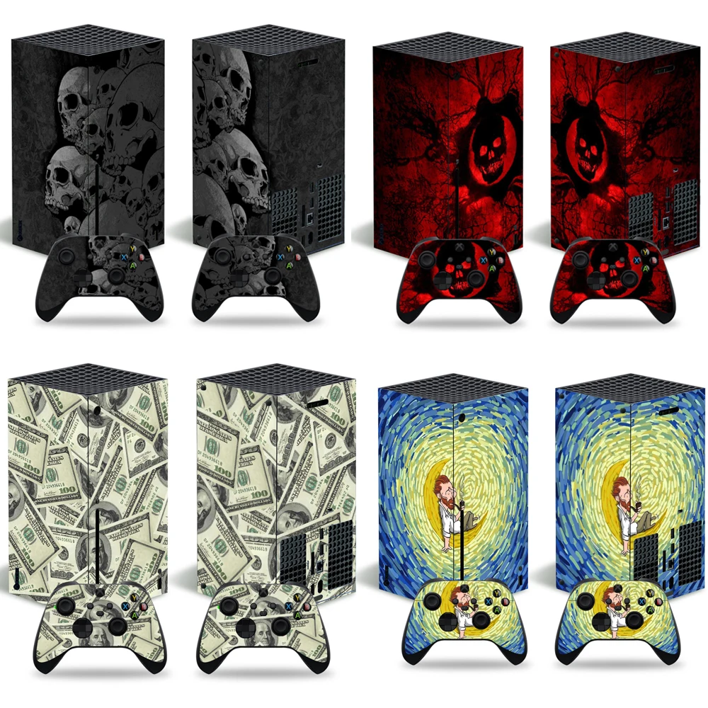 Pele de Vinil Adesivo para Xbox Series x Decalque Capa para Console e Controladores Design Mais Recente