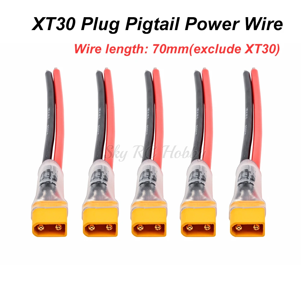 XT30 Разъем Pigtail провод питания с 100μF конденсатор для Mobula7 HD TRASHCAN UR85 UR85HD Crazybee F3 / F4 PRO RC