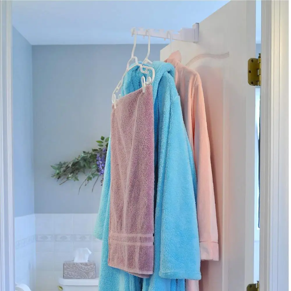 3 Pack Bathroom Over Door Hangers Magic Multi-functional Door Hook Fitting Two Sized Doors for All Round the House TV Item