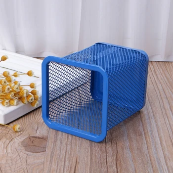 

Rectangular Mesh Style Metal Pencil Holder Organizer Desk Pen Containers