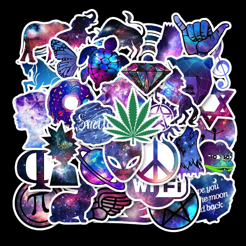 35 Zhang Harajuku Star Series Diamond WiFi Cool Travel Lugguge багаж СКЕЙТБОРД гитара граффити клейкая