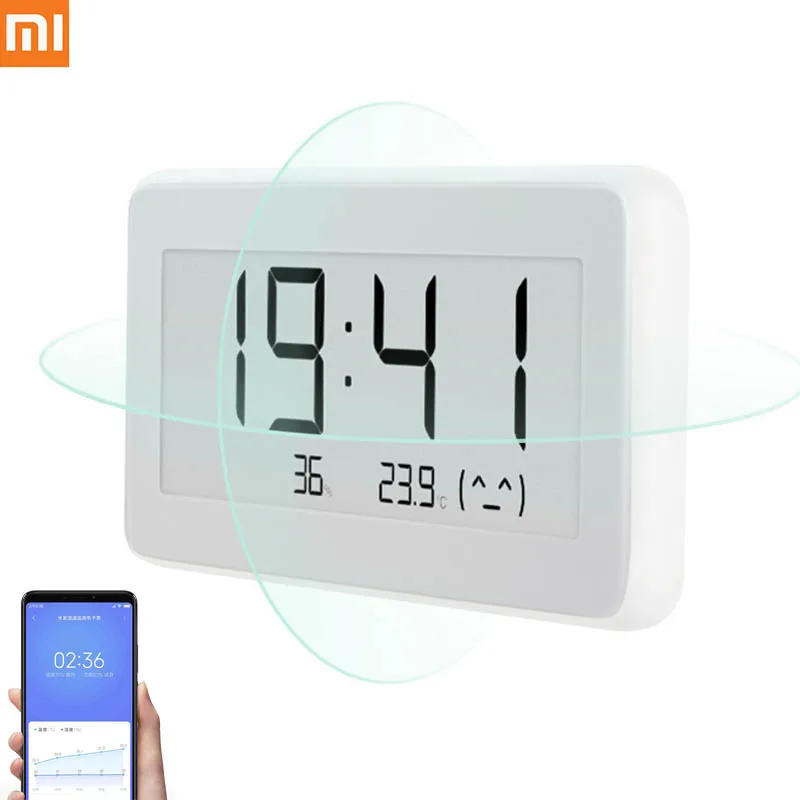 

100%Xiaomi BT4.0 Wireless Smart Electric Digital clock Indoor&Outdoor Hygrometer Thermometer LCD Temperature Measuring Tools