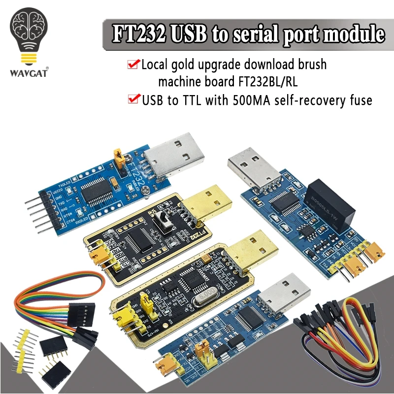WAVGAT FT232BL FT232RL FT232 USB к TTL 5V 3 V кабель для загрузки модулю последовательного адаптера
