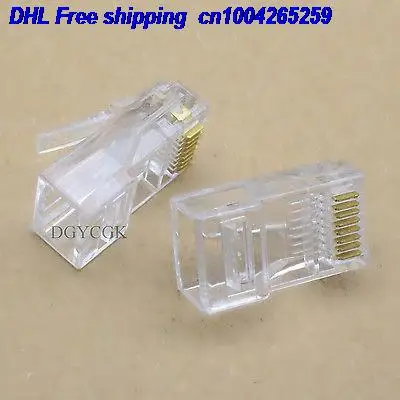 DHL 500 шт. RJ45 RJ-45 8P8C CAT5/5E/6 модульный разъем локальной сети Ethernet 8pin разъем 22-ct