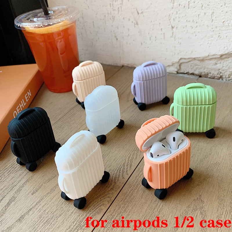 

For AirPods Case Cute Simple mini box Accessories Protective silicon Cover luxury For Air pods 2 case Bluetooth Earphone Case