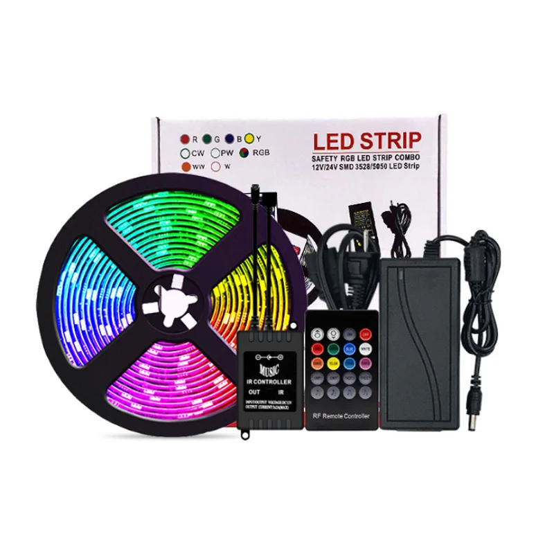 Светодиодная лента 5050RGB водонепроницаемая лампа с защитой от клея