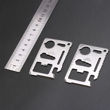 

7cm Creative Multifunctional Mini Tool Card 11 Functions Swiss Card Knife Universal Life Saving Multifunctional Card Knife