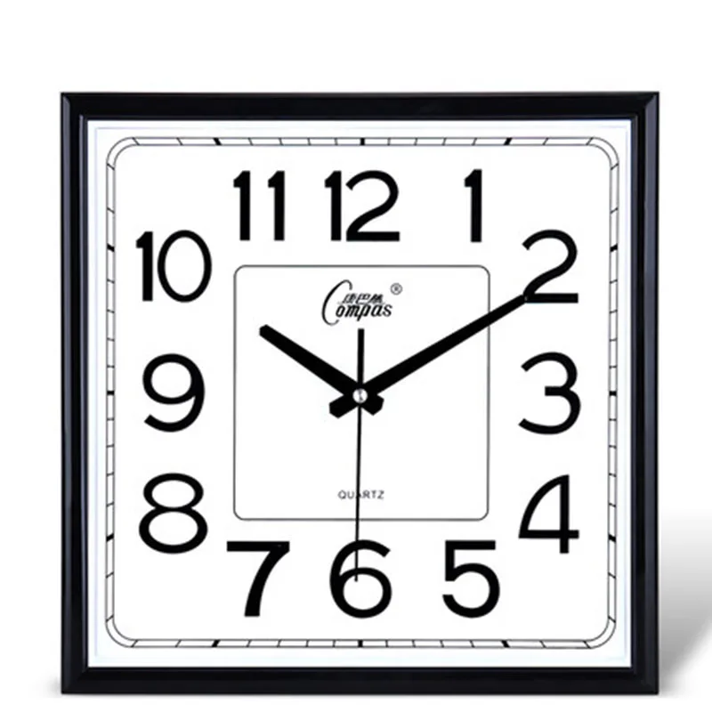 Большие 3d креативные квадратные настенные часы современный дизайн дети тихий кухня северные часы Reloj настенные часы домашний декор WBY046 - Цвет: Black