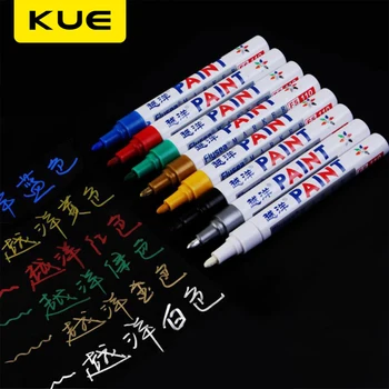 

KUE 1PC 12 Colors Paint Marker Pens Tyres Cars Waterproof Universal Paint Marker Doodle Usefully Dropshipping Colorful