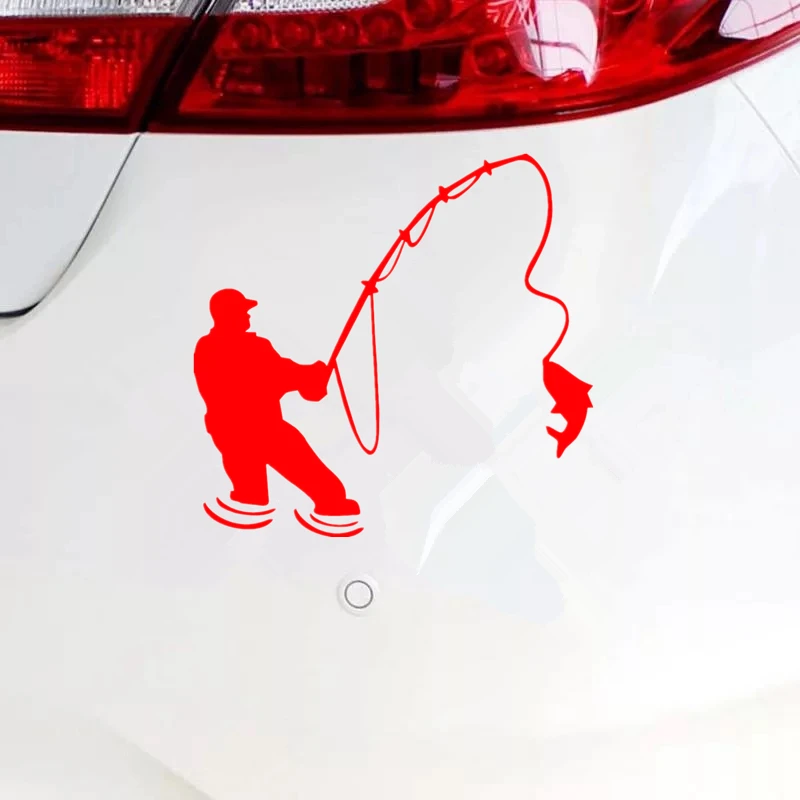 Various Sizes funny car sticker fishing fisherman waterproof vinyl decal for auto car stickers styling car sticker car stickers car body stickers