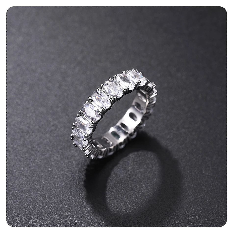 Bravekiss серебряные кольца вечность Bague для женщин Роскошные обручальные кольца кольцо с кубическим цирконием подарки модные ювелирные изделия UR0580A