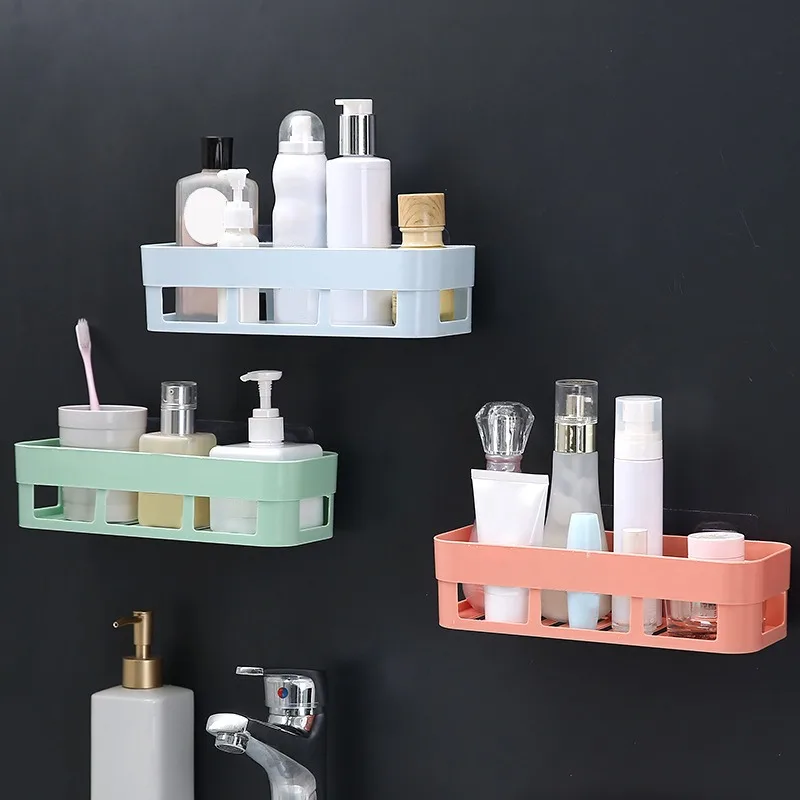 Bathroom Self Adhesive Shelves Shower Wall Organizer Shampoo Caddy Rack  Mount for sale online