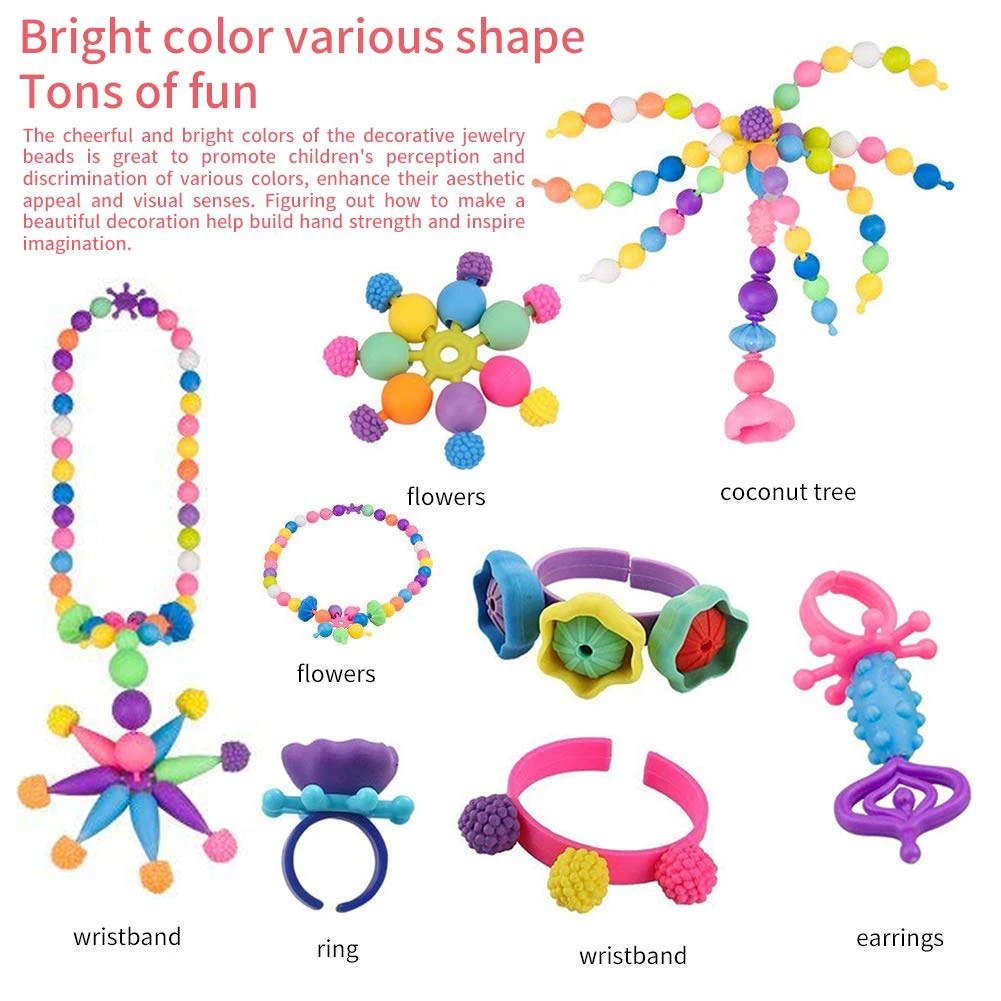 500 шт. набор бусин многоразового использования DIY ожерелье браслет кольцо Малыш Дети игрушка идеальный подарок для детей культивировать их творчество