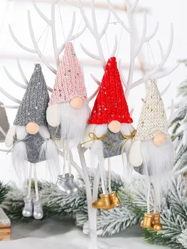 

Christmas celebration decorations sequins faceless doll hanging leg pendants creative forest elderly doll hanging pieces