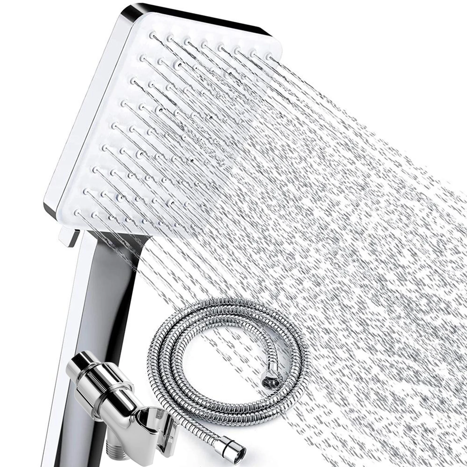 High Pressure Rainfall Shower Head/Handheld Shower, Height/Angle Adjustable,