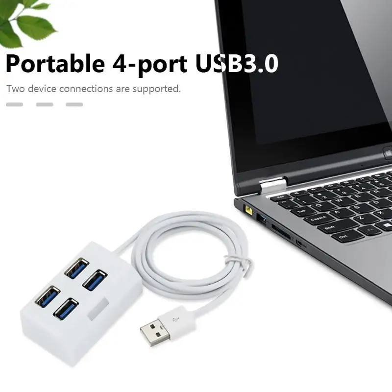 4 порта Mini USB 3,0 концентратор сплиттер отличное мастерство и долговечность адаптер Внешний конвертер для ноутбука Настольный