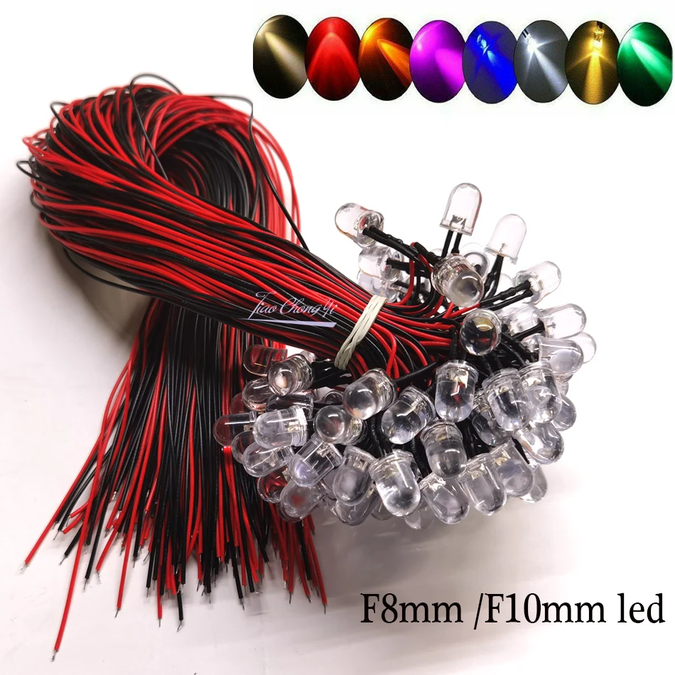 Versatile Multi-Color LED Set with Holders (10-Pack)