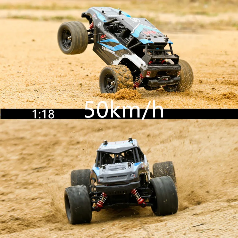 Большой высокоскоростной 4WD RC автомобили 1:18 Радиоуправление внедорожный привод 50 км/ч гоночные автомобили подвижная автомобильная игрушка для детей