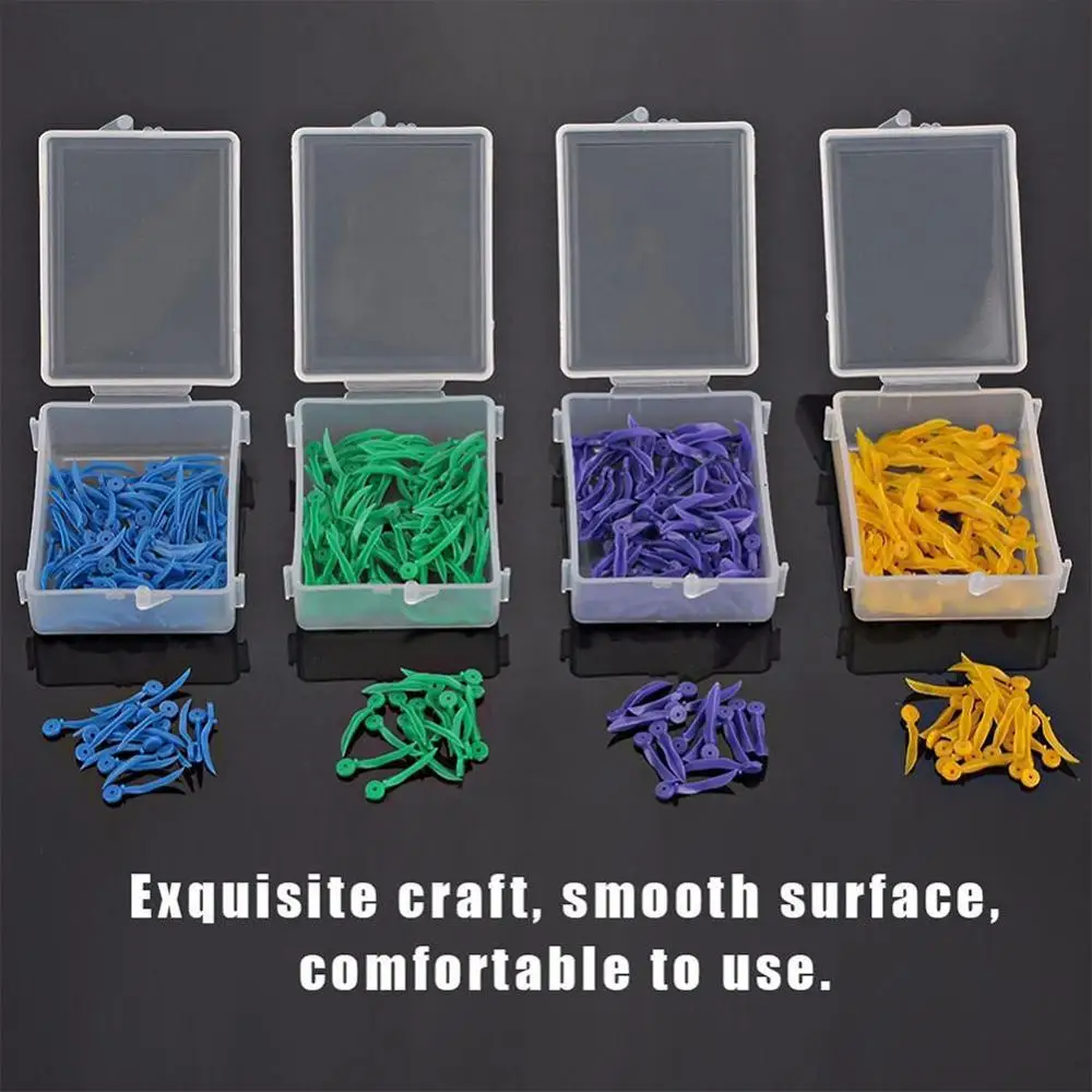 

100pcs/box Disposable Dental Wedges Medical Plastic Arc Concave Design Diastema Wedges With End Circular Hole Dentist Care Tool