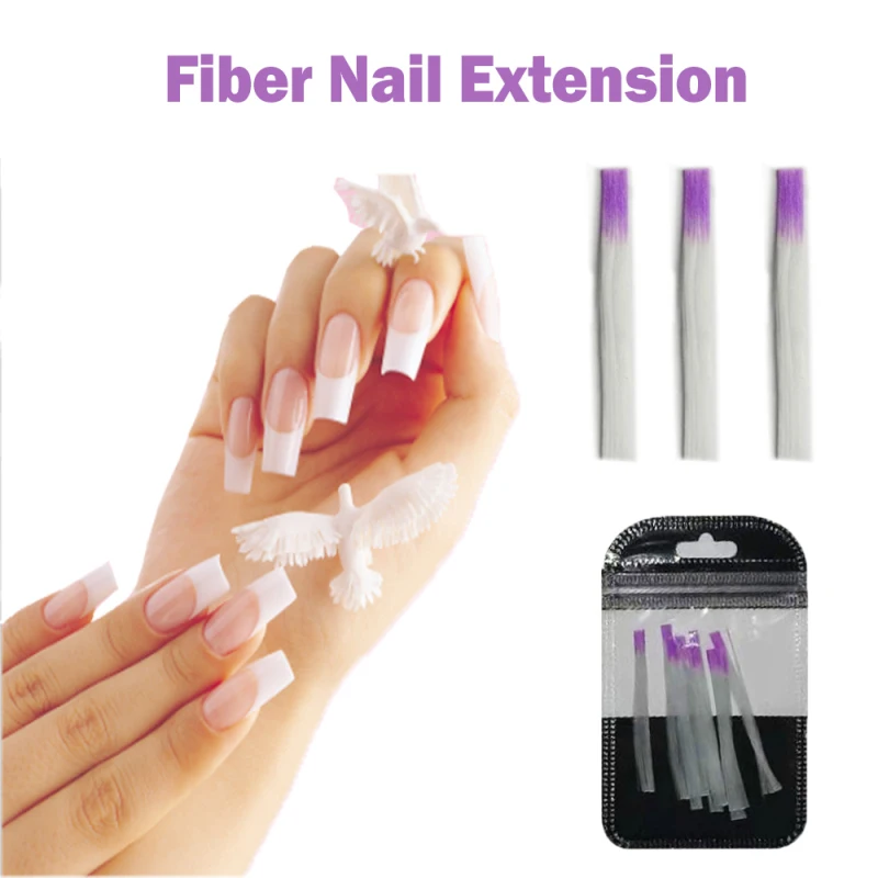 

10 Pcs/pack Nail Art Form Fibernails Acrylic Tips Fiberglass Extension Fiber Glass for Nails Silk Building Extension Manicur