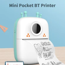 Mini impresora térmica portátil de bolsillo, máquina de impresión inalámbrica, térmica, para etiquetas, papel, fotos, de bolsillo