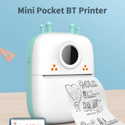 Mini imprimante de poche thermique sans fil, Portable, pour impression de photos, étiquettes thermiques, papier 