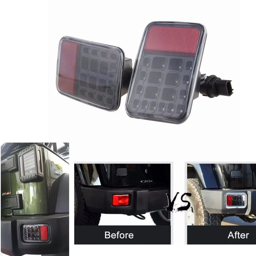 Пара светодиодных противотуманных фар заднего бампера для Jeep Wrangler JK 2007 2017|Фара