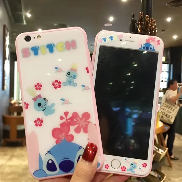 23 3D мягкий край закаленное стекло протектор экрана для iPhone 6 6S 7 8 Plus X XR XS Max glass+ TPU чехол для телефона стежка шаблон крышка - Цвет: 23