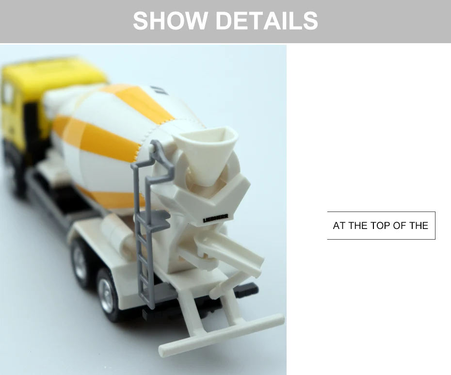 1:32 Diecast Toy Car Engineering Toy Truck High Simulation Toy Car Cement Truck Body Can Be Rotated Toy Car For Children's Gift