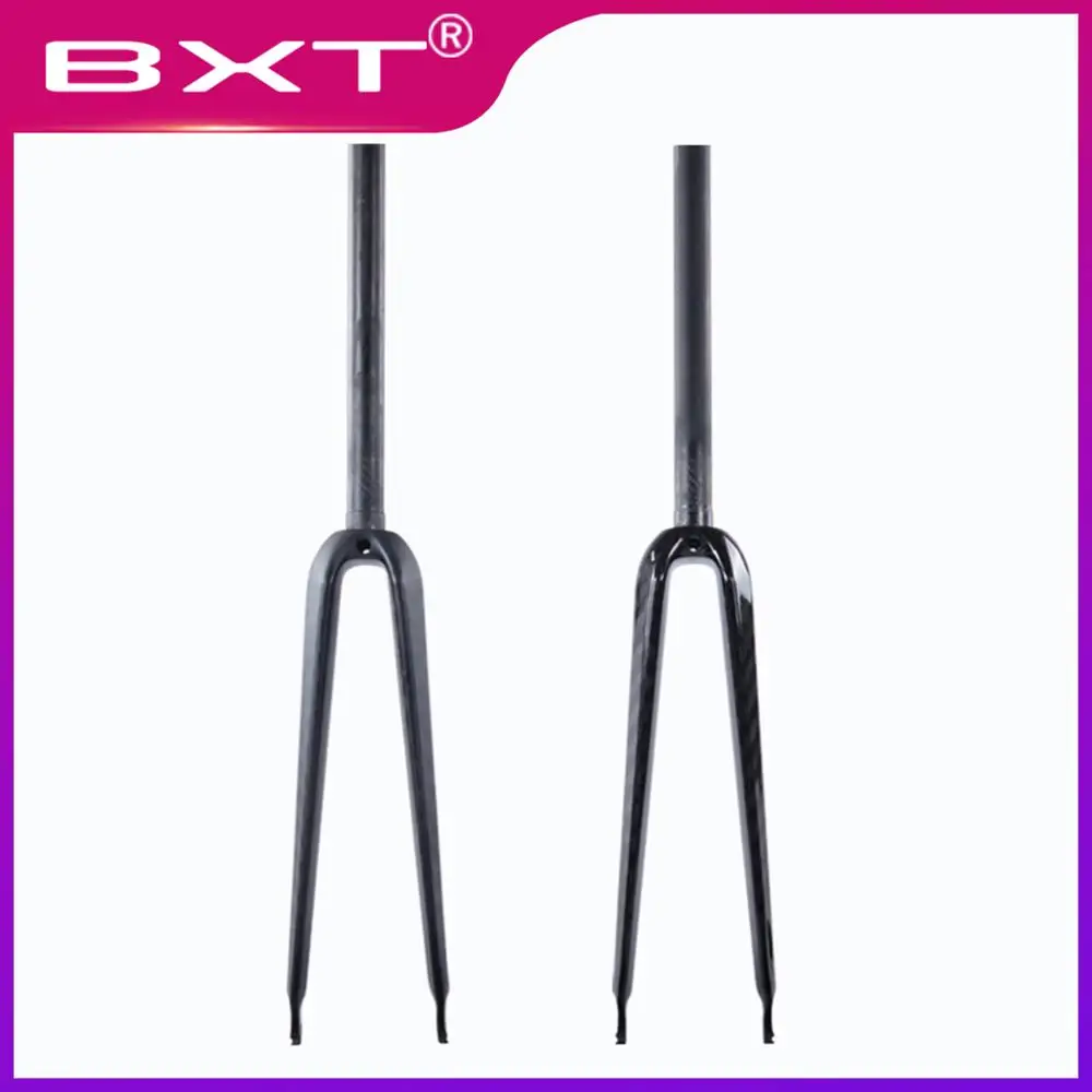 

BXT 2019 china New 700C super light Road bicycle fork 1-1/8 matt/glossy carbon fork V Brakes road bike front fork free shipping