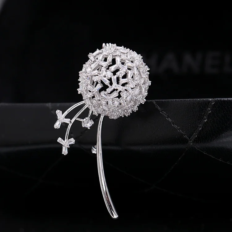 

Korean-style Luxury Dandelion Pearl Brooch Star Celebrity Style Brooch Corsage Plated Maintains Color Kinsey Clothing Women's Or
