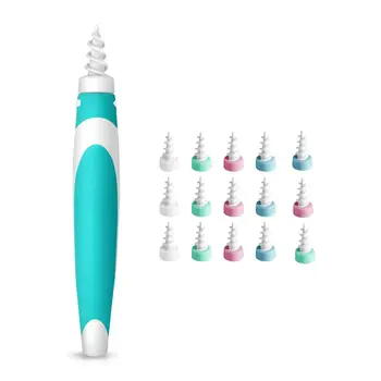 

Ear Cleaner Earpick Ears Wax Remover Spiral Earwax with 16 Replacement Tips Care Tools Easy to Use