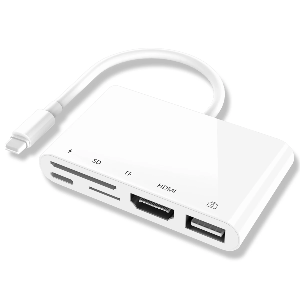 8 Pin HDMI Adapter Lightning to 1080P Cable USB SD TF Card Reader Digital AV TV OTG Hub For iPhone 12 X XR 11Pro SE2 iPad Pro |