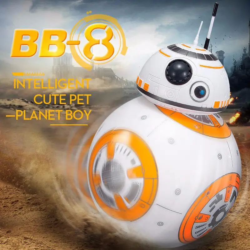 1pc Upgrade Rc Bb8 Robot With Sound And Dancing Action Figure Toys 2.4g Remote Control Bb-8 Robot Intelligent Bb 8 Ball Toy