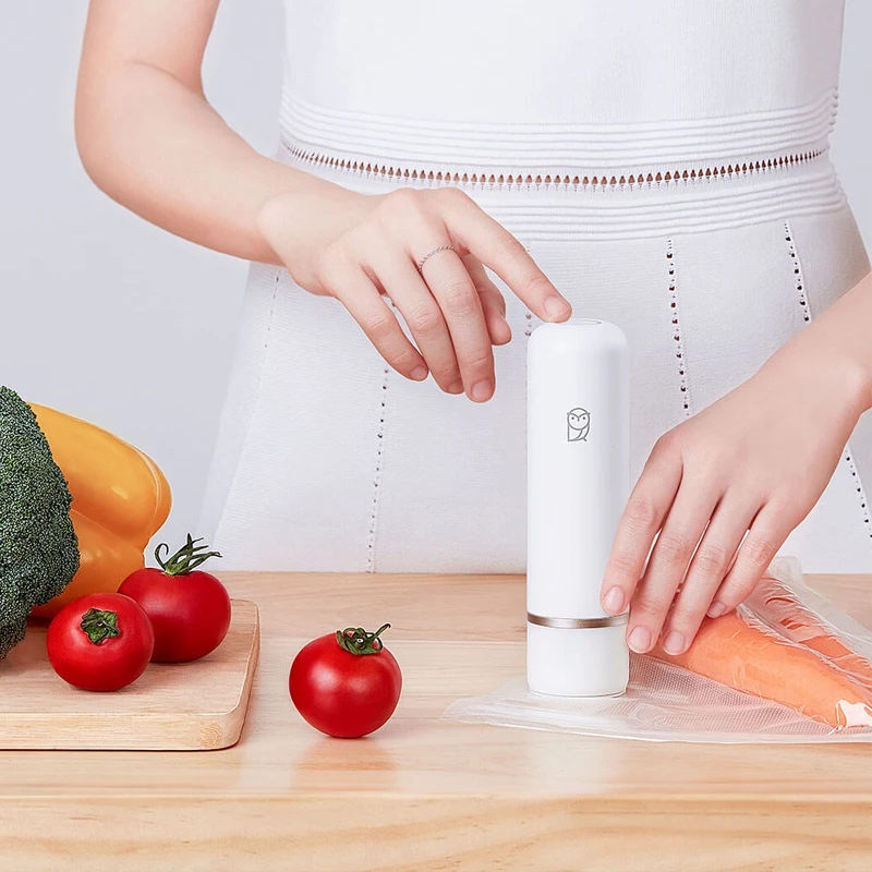 Xiaomi Miaomiaoce умный ручной вакуумный насос Электрический вакуумный насос автоматический ручной режим компрессионный мешок для сохранения пищи