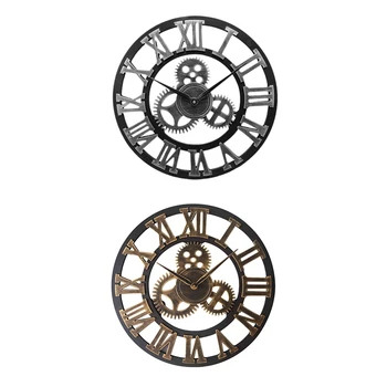 

Industrial Gear Wall Clock Decorative Retro MDL Wall Clock Industrial Age Style Room Decoration Wall Art Décor