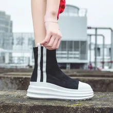 Зимняя теплая хлопковая обувь, визуально увеличивающая рост; дизайнерские женские носки; кроссовки; обувь с высоким берцем; Женская Удобная обувь; бархатные E15-06